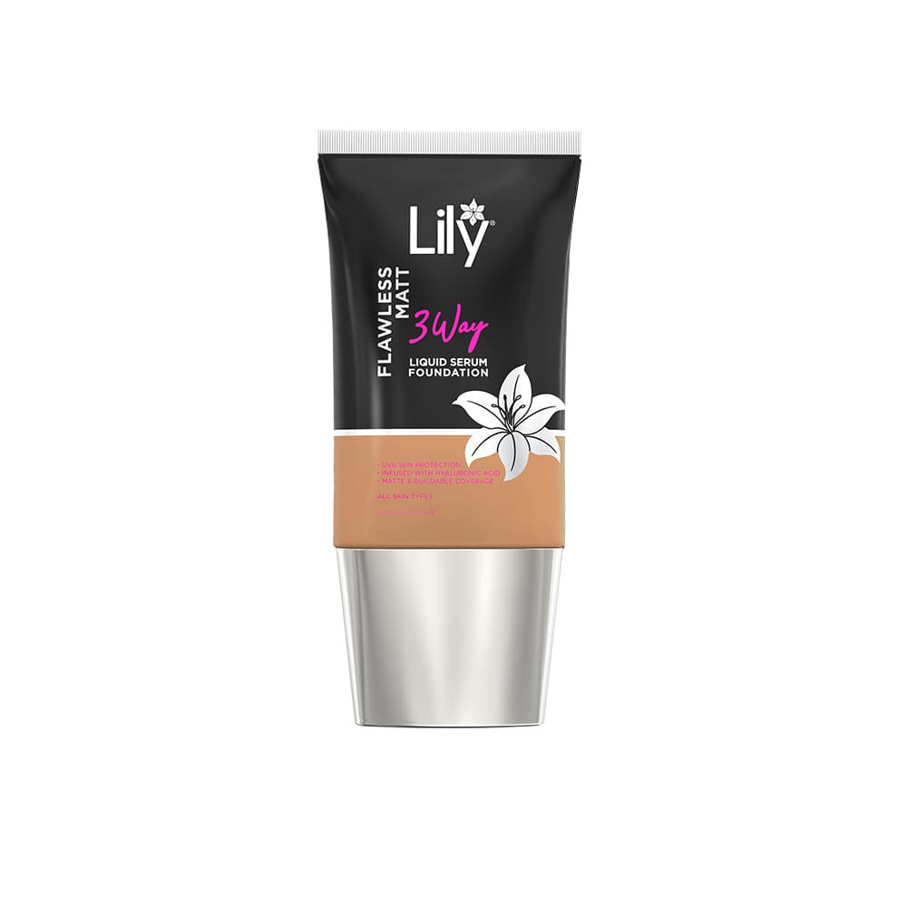 Lily Flawless Matt 3Way Liquid Serum Foundation-Coconut