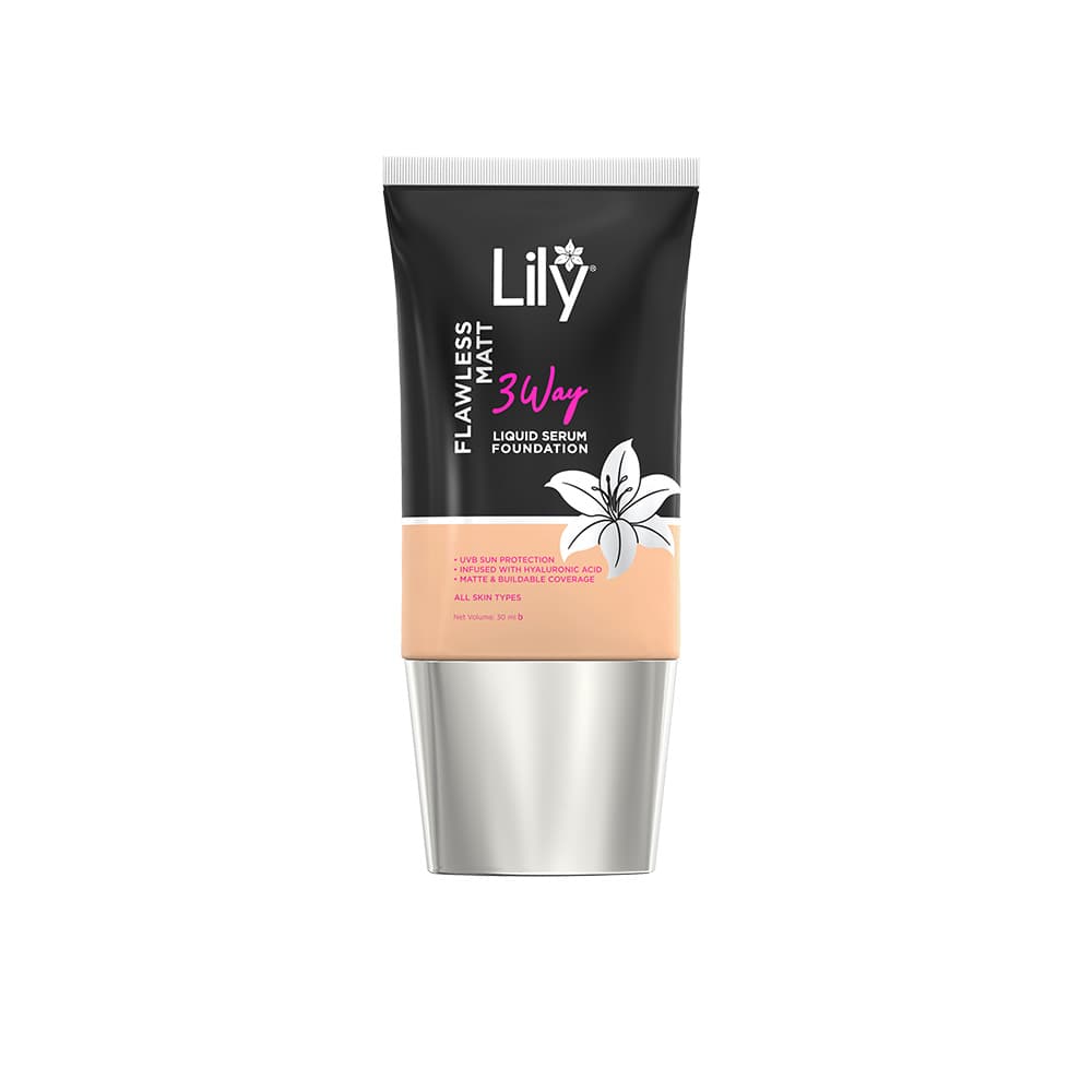 Lily Flawless Matt 3Way Liquid Serum Foundation-Milk