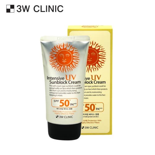 3W CLINIC Intensive UV Sunblock Cream SPF 50+PA+++ 70ml