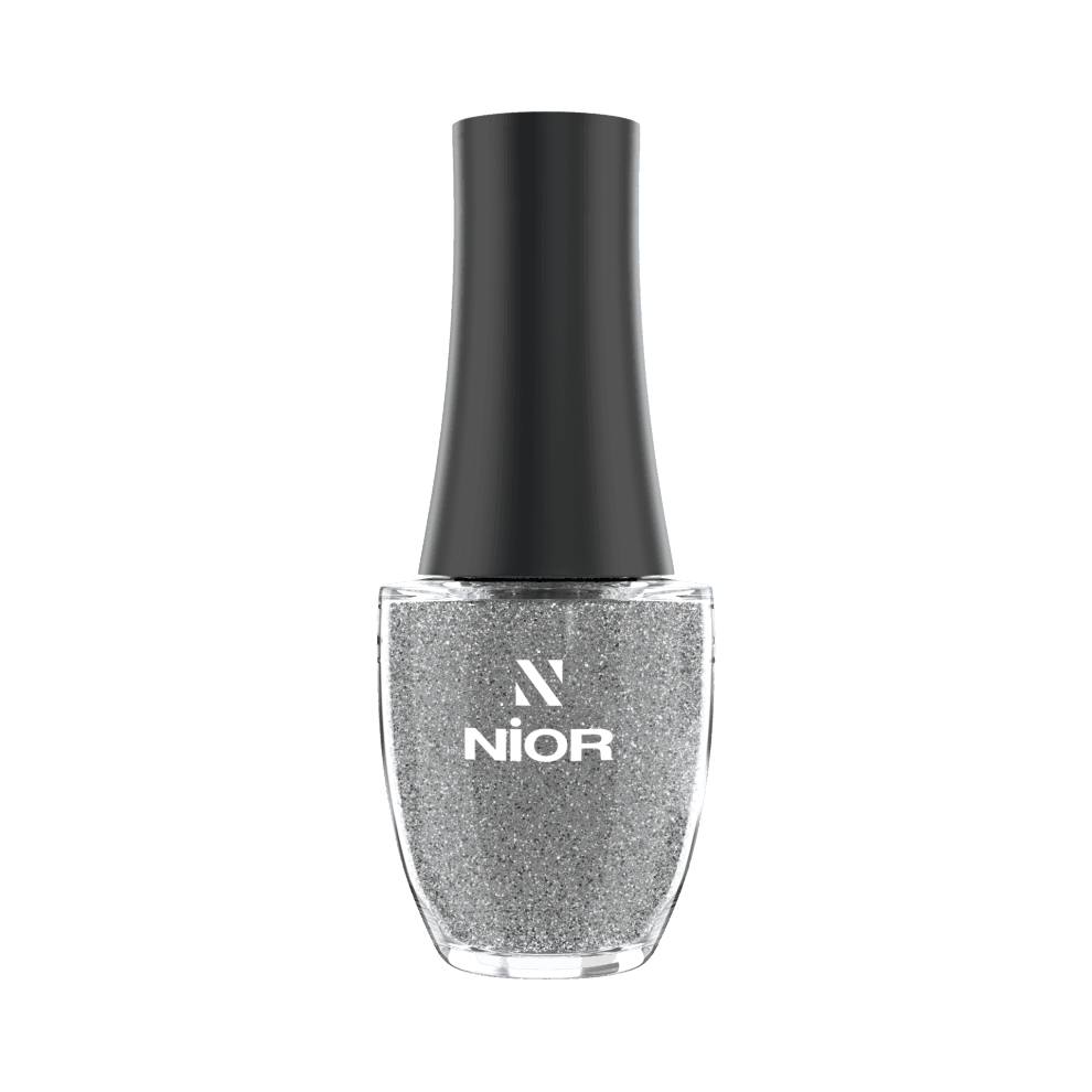NIOR Glitter Nail Polish Silver Sparkle