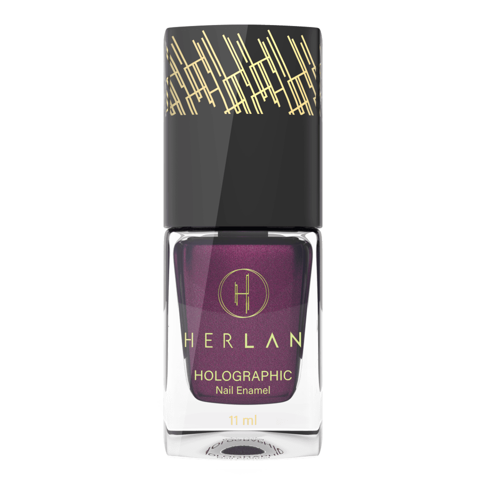 Herlan Holographic Nail Enamel Purple Hearts