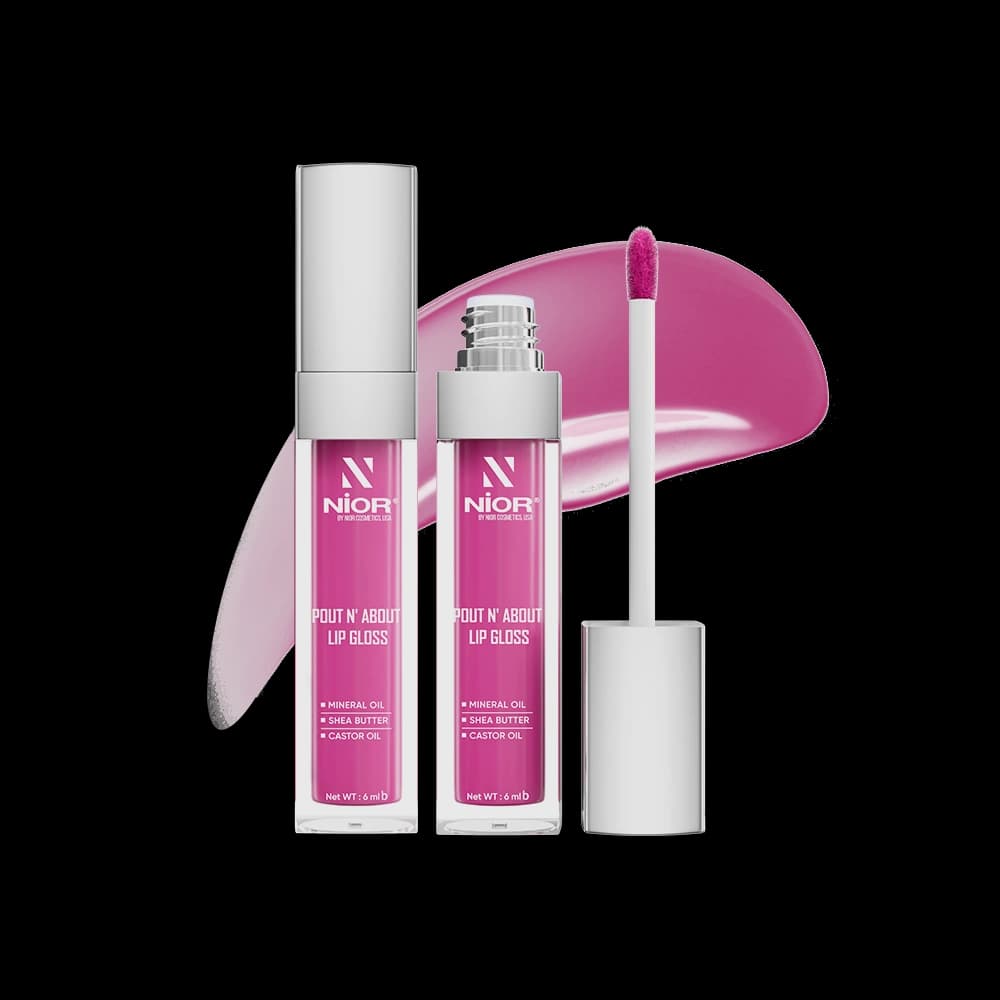 Nior Pout N About Lip Gloss – Fuchsia Flare